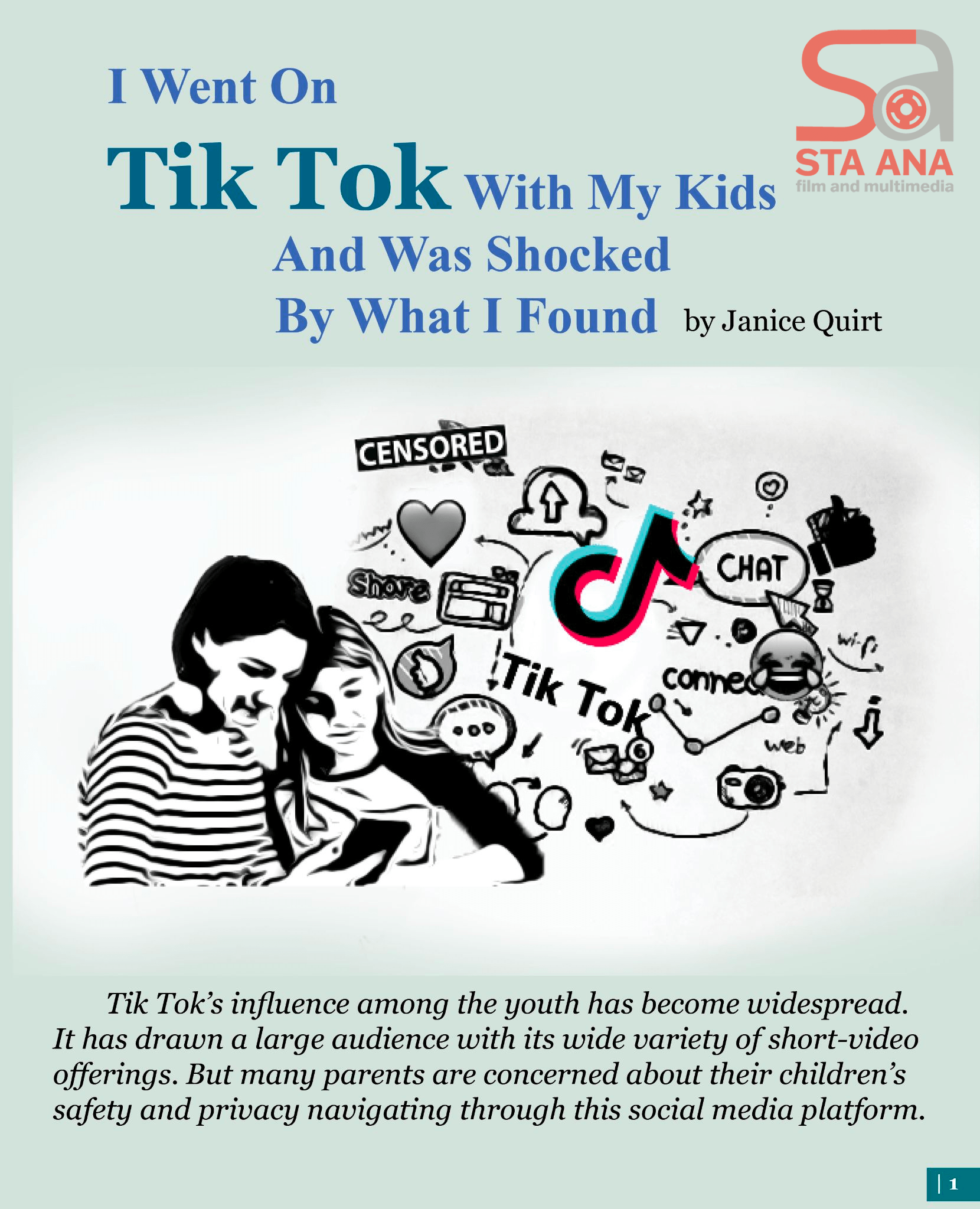 Magazine Article Page 1 TikTok layout by Riz Sta. Ana