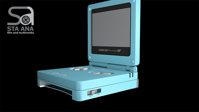 Game Boy Advance 3D model side view by Riz Sta. Ana