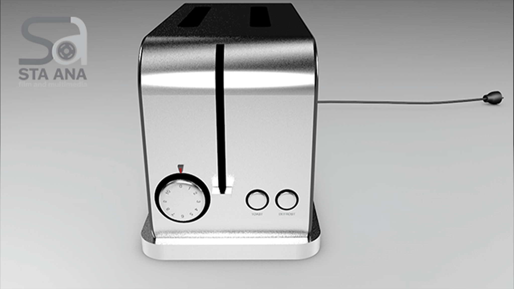 Toaster 3D model full view by Riz Sta. Ana
