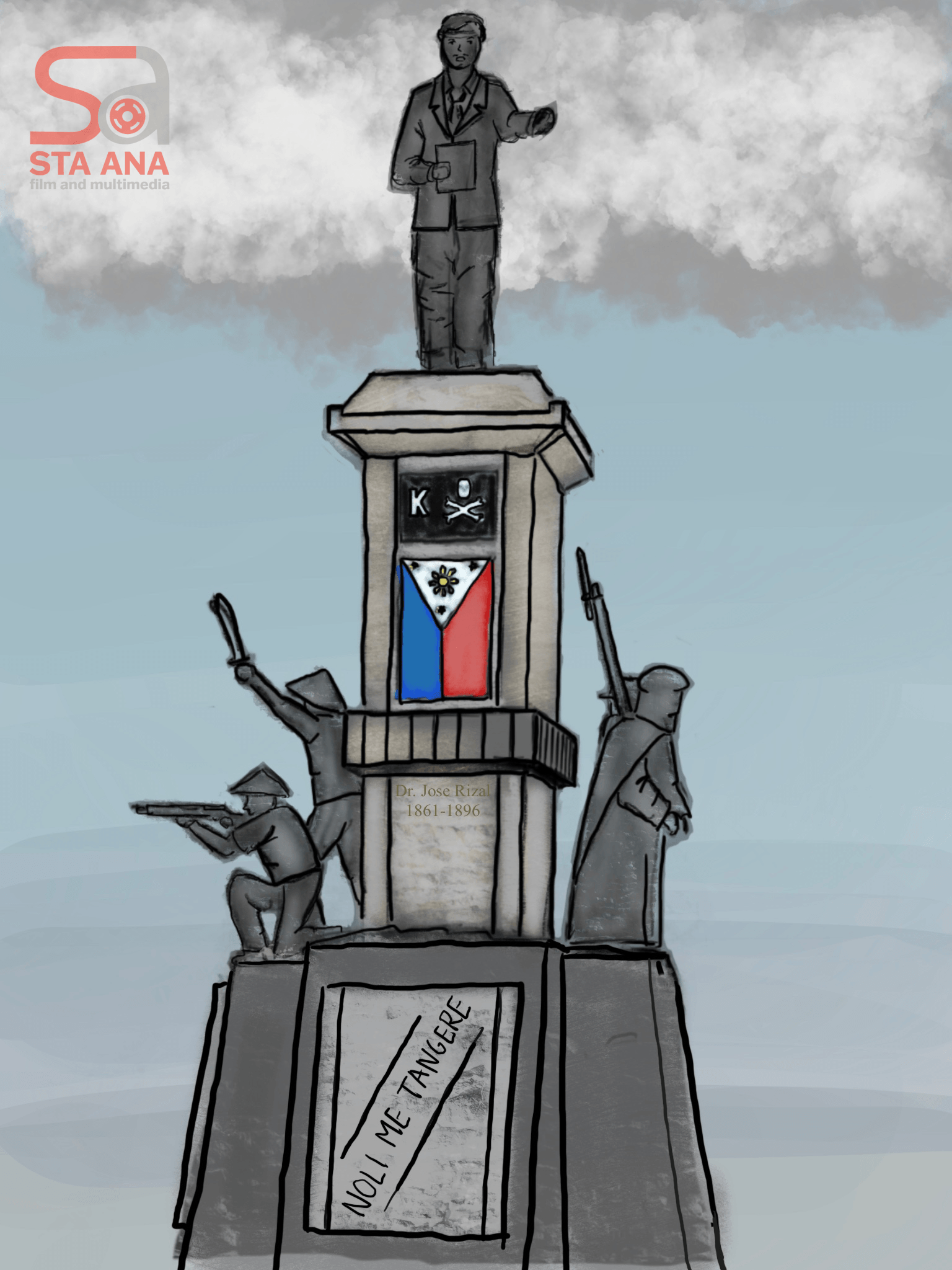 Rizal Monument Illustration by Riz Sta. Ana